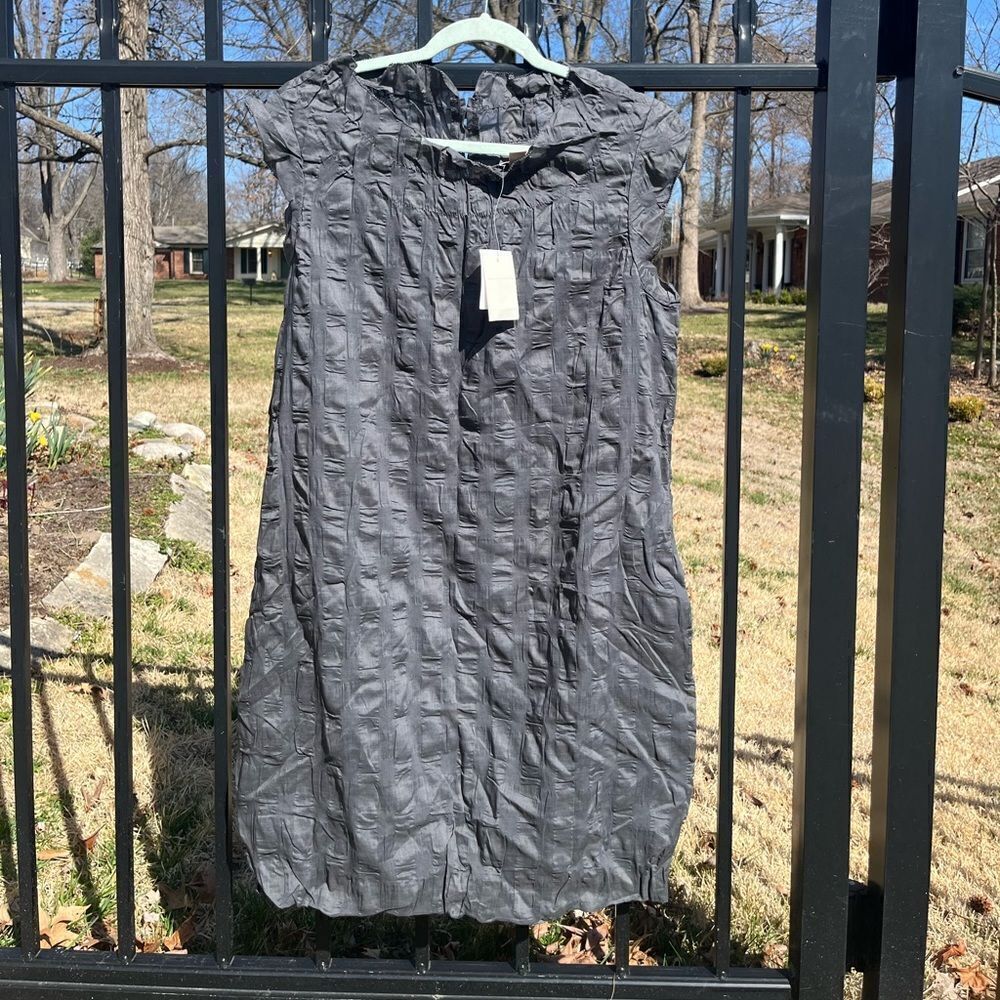 J Crew Textured Ruffle Neck Dress NWT